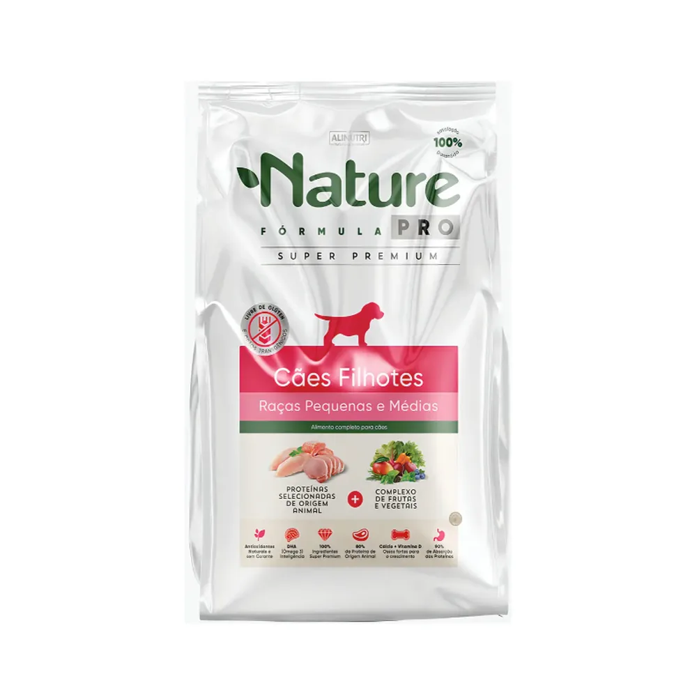 Ração Nature Fórmula PRO — cães filhotes de raças pequenas e médias