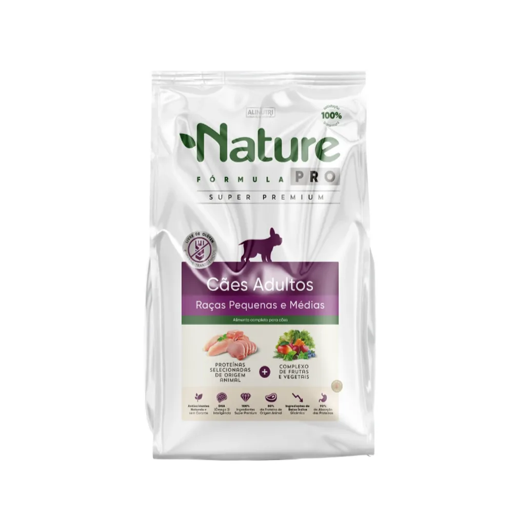 Ração Nature Fórmula PRO — cães adultos de raças pequenas e médias