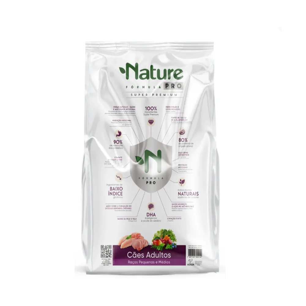 Ração Nature Fórmula PRO — cães adultos de raças pequenas e médias