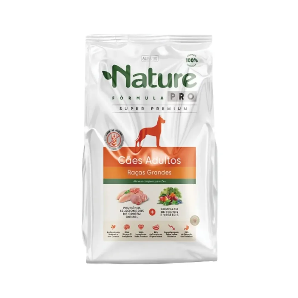 Ração Nature Fórmula PRO — cães adultos de raças grandes