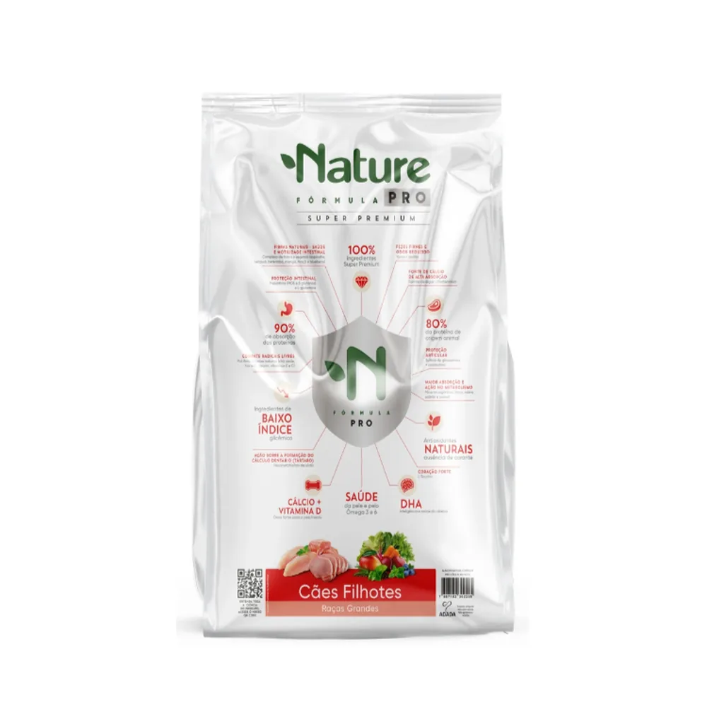 Ração Nature Fórmula PRO — cães filhotes de raças grandes