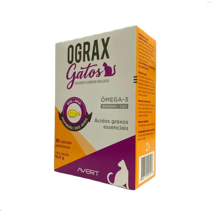 Ograx Gatos — suplemento de ômega 3