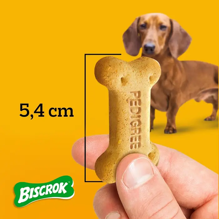 Biscoito Biscrok Pedigree — cães · pacote de 1 kg