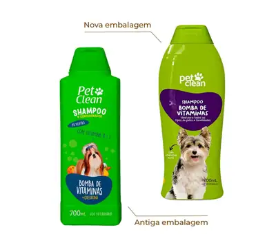 Shampoo Pet Clean Bomba de Vitaminas · 700 ml