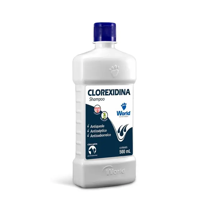 Shampoo de Clorexidina World — cães e gatos · 500 ml