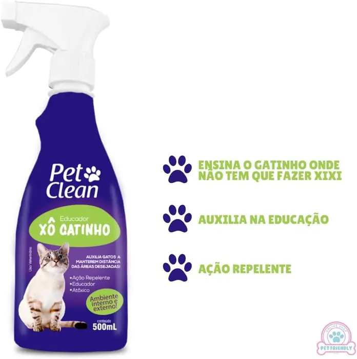 Educador Xô Gatinho Pet Clean — repelente · 500 ml